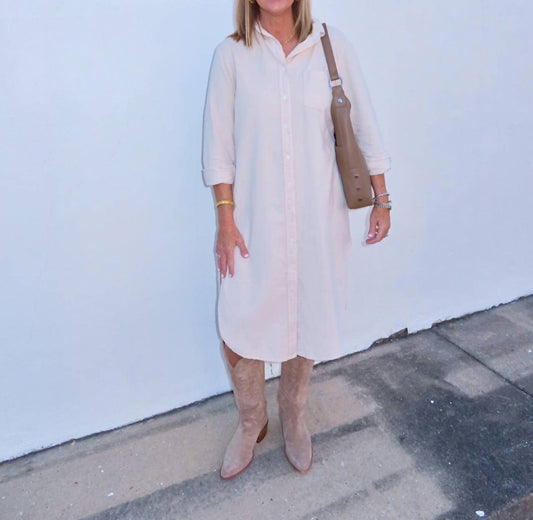 Starkx - Pearl Corduroy Shirt Dress