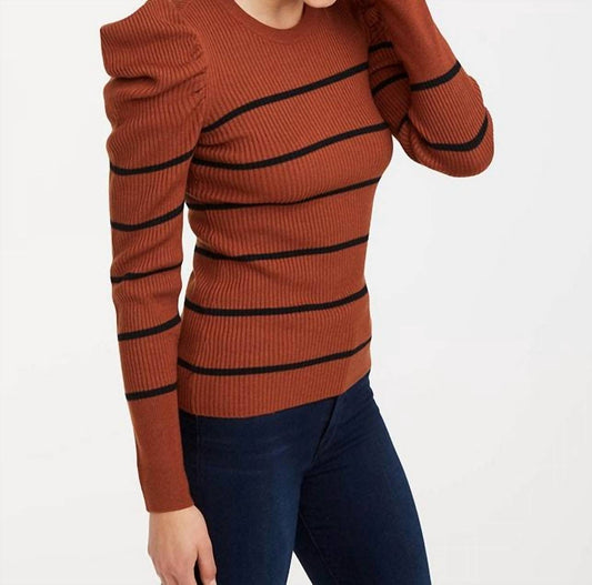 7 For All Mankind - Long Sleeve Puff Shoulder Crewneck