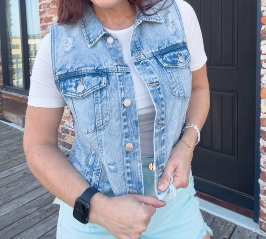 Risen - All The Vibes Denim Vest