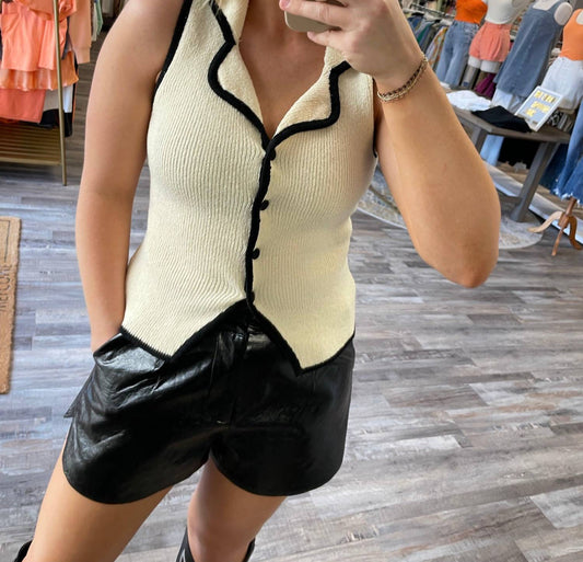 Olivaceous - Button Up Sweater Vest