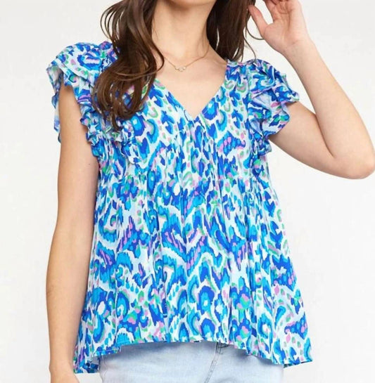 Entro - Lexie Ruffle Sleeves Top