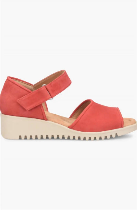 Sofft - Women's Daniella Brushed Italian Leather Peep Toe Wedge Sandals