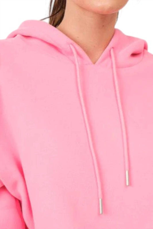 Papermoon - Abigail Loose Fit Cropped Hoodie Sweatshirt