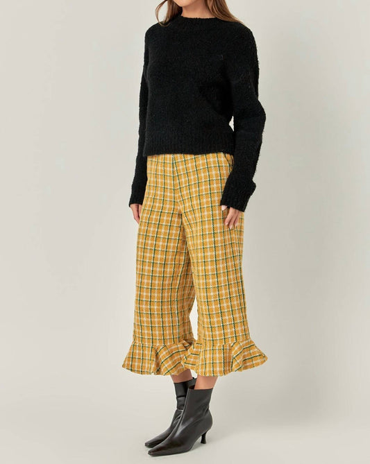 English Factory - Tweed Wide Leg Culotte Pants