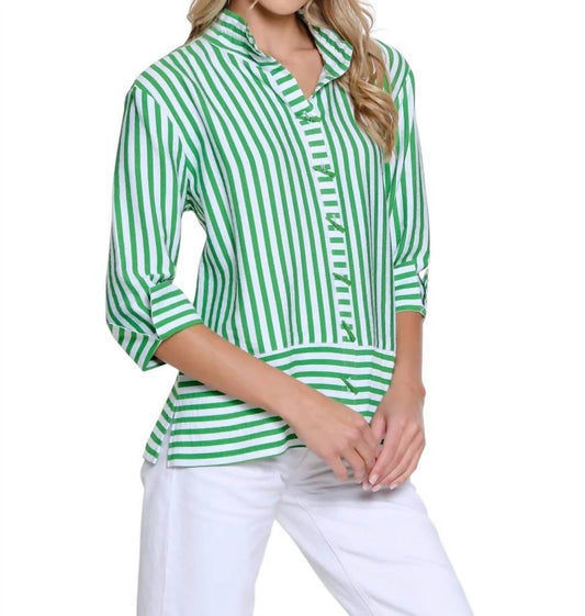 Multiples - WIRE COLLAR BUTTON FRONT BLOUSE
