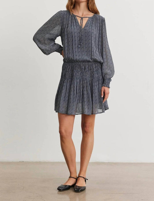 Velvet By Graham & Spencer - Gelila Printed Viscose Smocked Dress