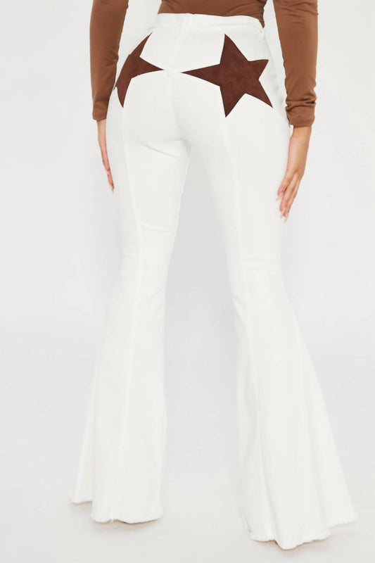 Wisteria Lane - Back Suede Star Bell Jeans