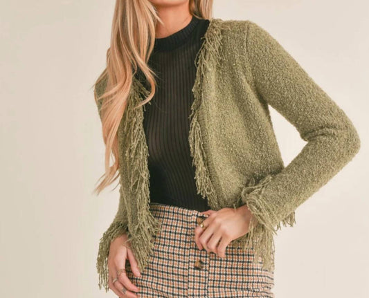 Sage The Label - way of being fringed hem cardigan