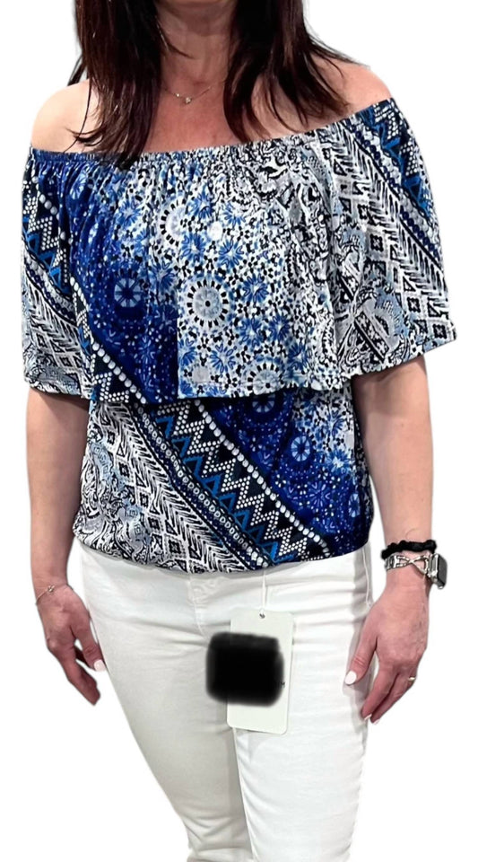 Vava - Paisley Print On Or Off Shoulder Top