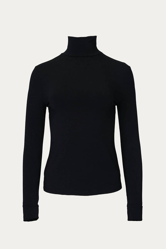 STRETCH-MODAL JERSEY TURTLENECK