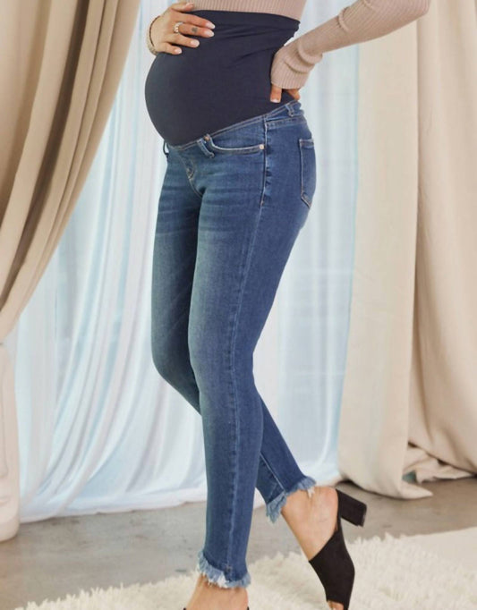 Kancan - Hewitt Full Band Frayed Skinny Maternity Jeans