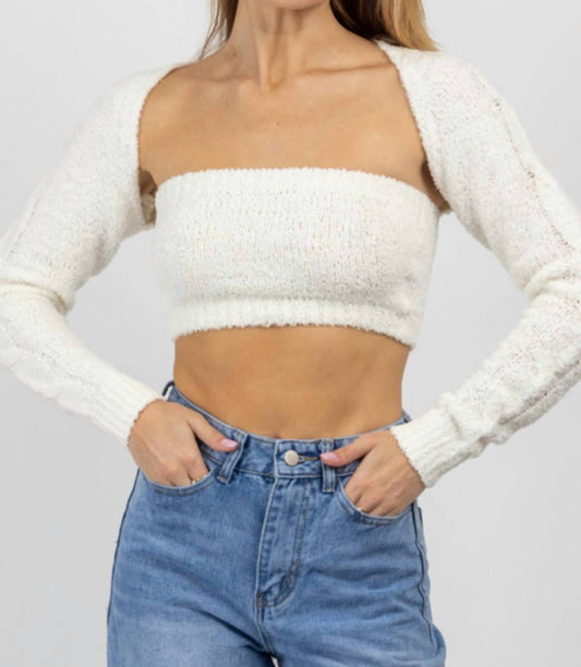 MATCH MADE FUZZY BOLERO TOP