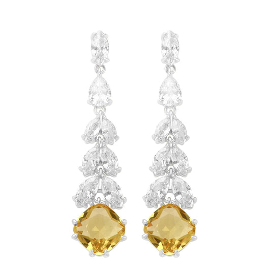 Sahira Jewelry Design - Women's Soleil Cubic Zirconia Drop Earring