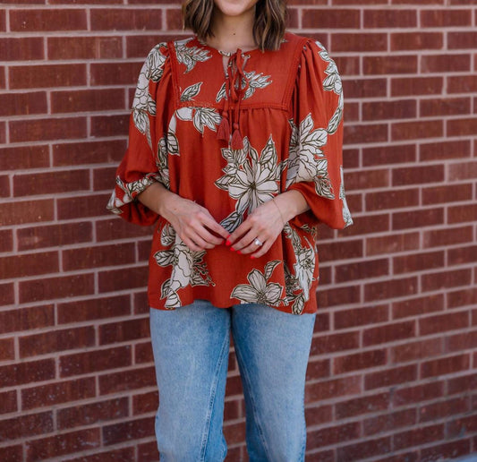 Easel - Amanda Floral Top