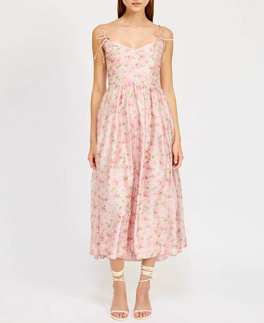 En Saison - Josette Floral V-neck Midi Dress