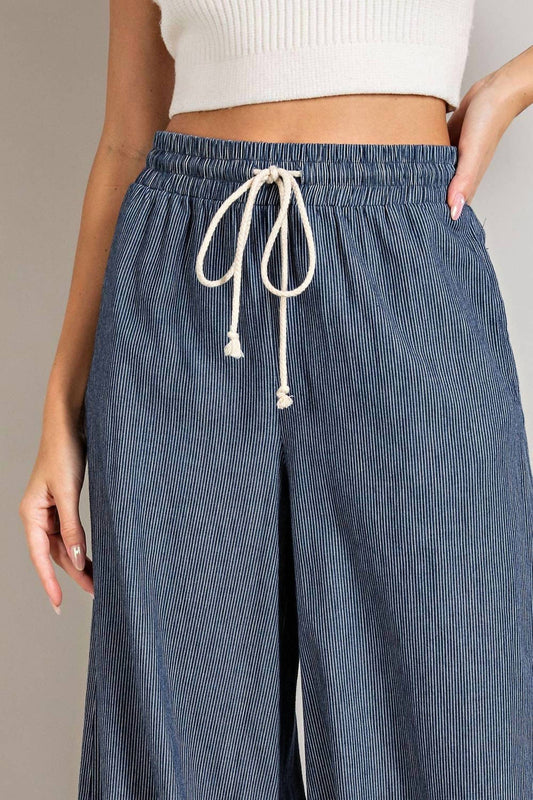 Ee:Some - Lawson Wide Leg Pants