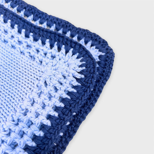 Gita - Boy's Blanket With Navy Trim