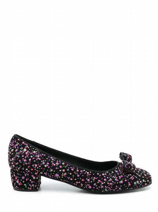 Salvatore Ferragamo - Women's Vara Sequin-embellished Pumps
