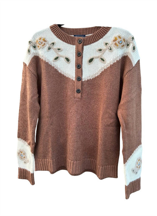 Pendleton - Western Floral Henley Sweater