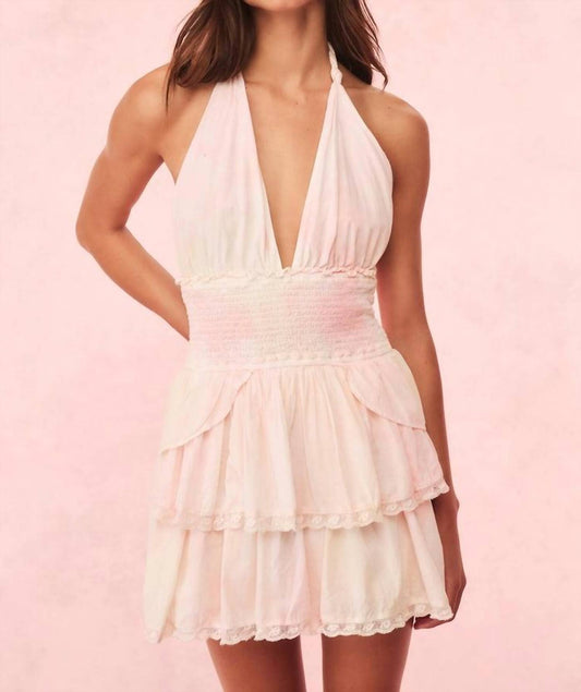 Loveshackfancy - Deanna Tie-dye Halter Mini Dress