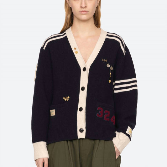 Sea - Arther Varsity Cardigan
