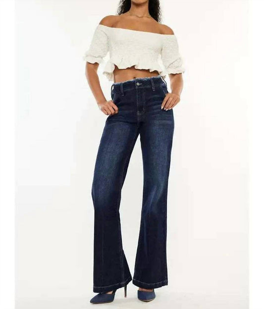 Kancan - Raw Waistband Detailed Jean