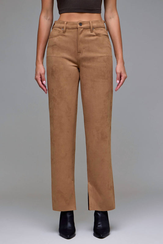 Hidden - Split Leg Suede Ella Pants