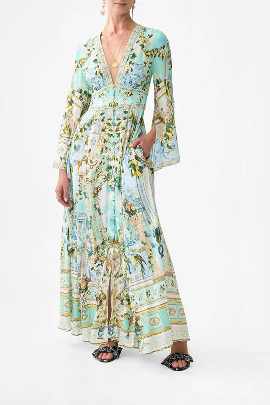 Camilla - Kimono Sleeve Dress With Shirring Detail