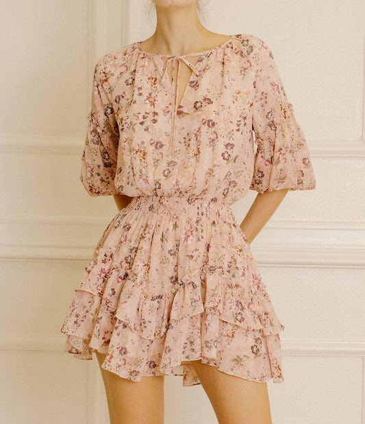 Storia - Floral Print Ruffled Mini Dress