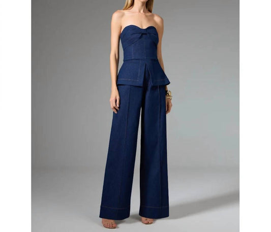 Strass - Denim Top And Pants Set