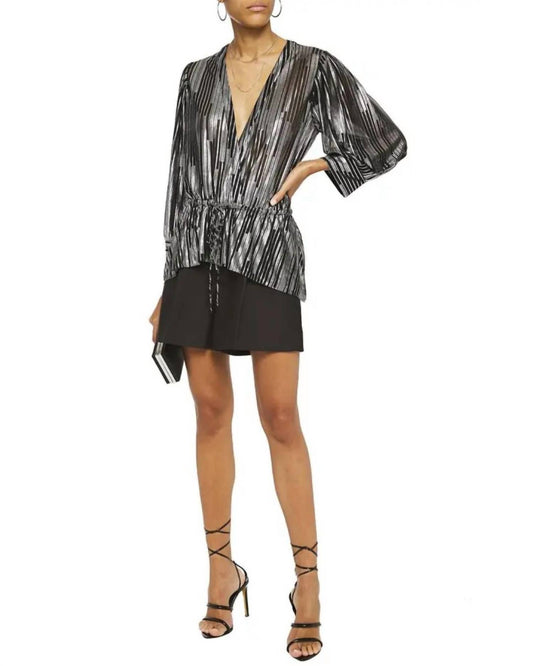 Iro - Darla Metallic Printed Jersey Blouse