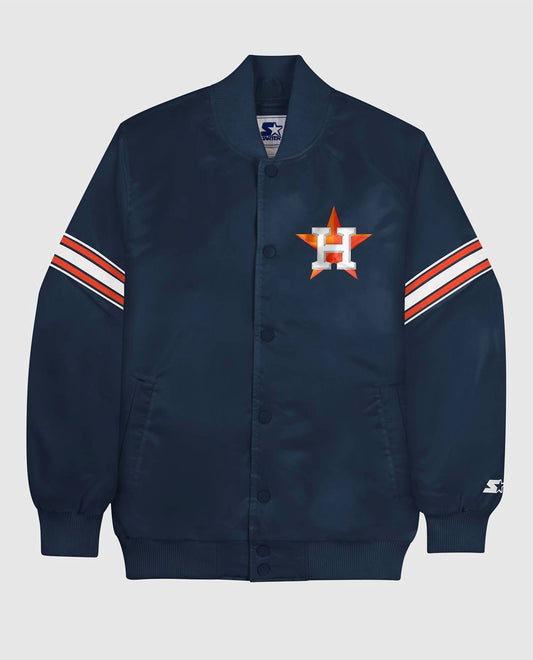 Starter - Men's Houston Astros Satin Full-snap Jacket