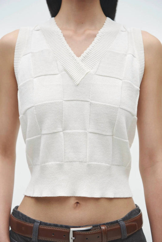 Cordera - Checkered Cotton & Cashmere Waistcoat