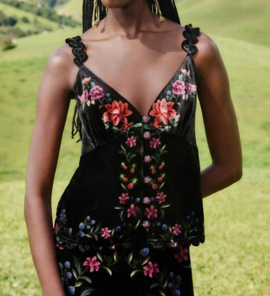 Farm Rio - Belle Garden Scallop Sleeveless Top