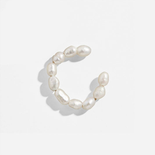 Alv Jewels - Women's Pearl Hoop Earrings