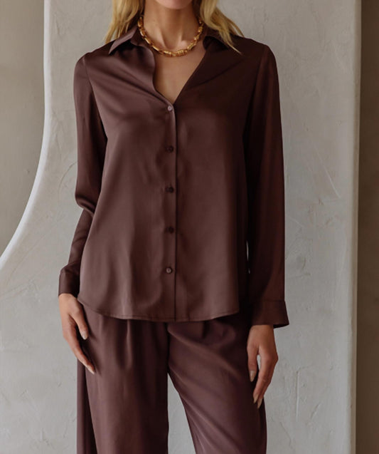 Skies Are Blue - Beckett Ii V-neck Button Down Blouse