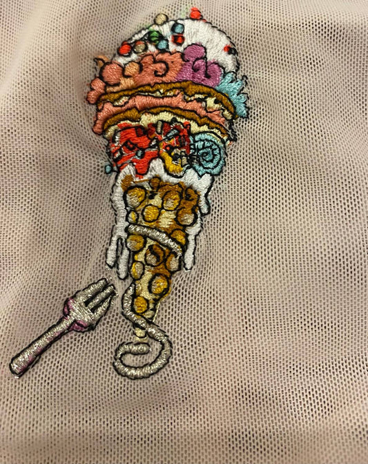 Love & Swans - Women's Mesh Ice Cream Embroidery Panties