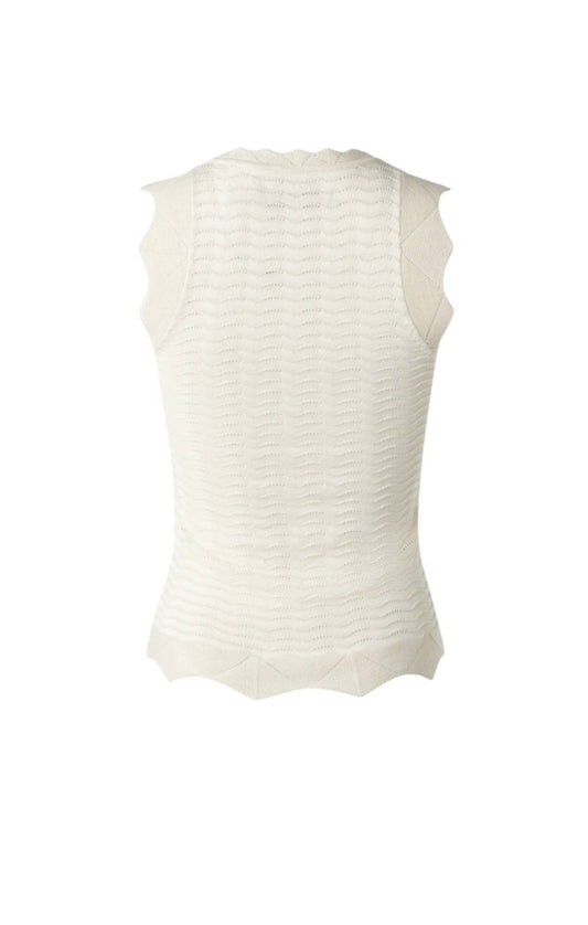Iris Setlakwe - WOMEN'S SCALLOP KNIT TOP