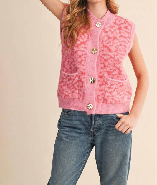 &Merci - Leopard Crewneck Vest