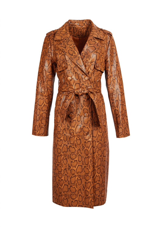 Snakeskin Trench Coat