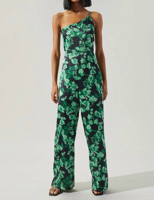 Sugarlips - Bonnita one shoulder le disko satin jumpsuit