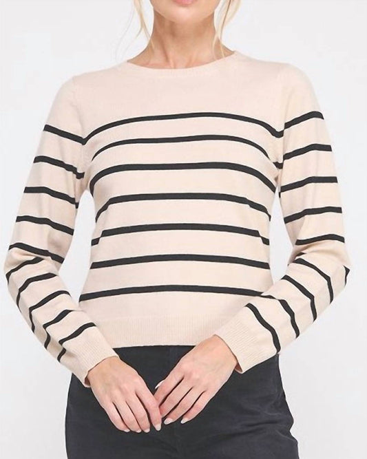Allie Rose - Striped Crew Sweater
