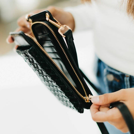 Pretty Simple - Woven Double Duty Phone Crossbody Bag