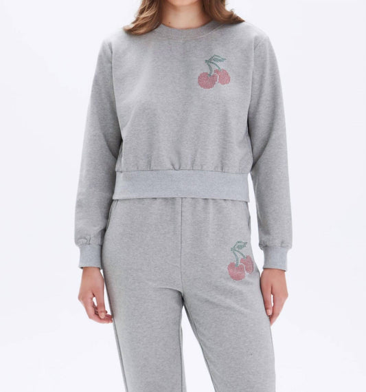 Chrldr - Studded Cherry Sweatshirt
