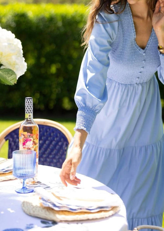 Ivy Coast - Bridgette Smocked Puff Sleeve Maxi Dress With Upf 50+