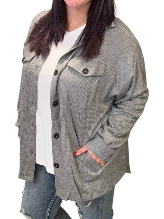 Zenana - Heather Ribbed Longline Sweater