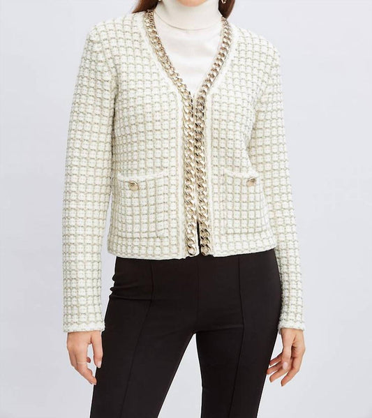 Elie Tahari - The Trista Chain Cardigan