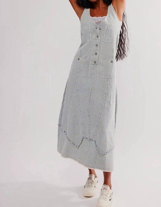 Free People - Bendita Striped Sleeveless Midi Dress