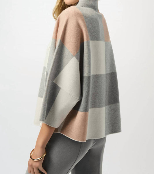 Joseph Ribkoff - Plaid Jacquard Knit Top