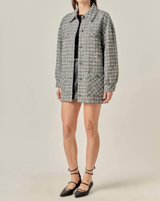 English Factory - Nora Tweed Shacket